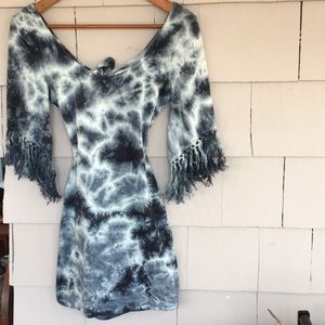 Billabong tyedye open back mini dress